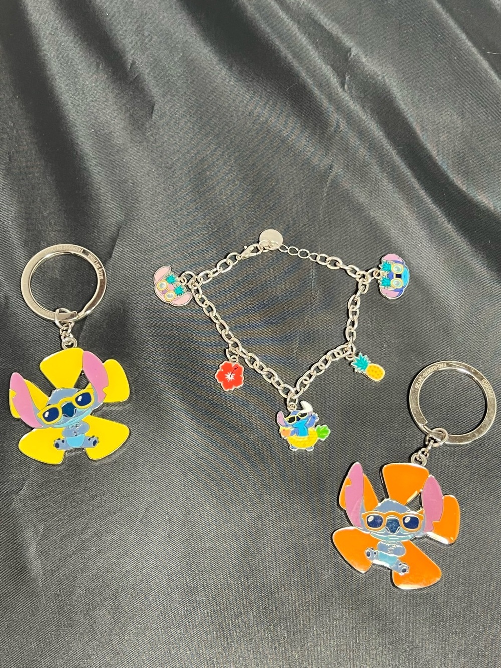 Disney Official Merch Lilo and Stitch Hawaii Summer Bracelet & Keychains lot